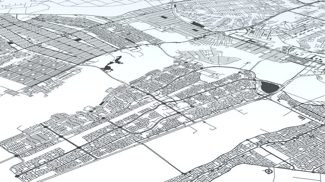 Brasilia Road Network and Streets 3D model_9