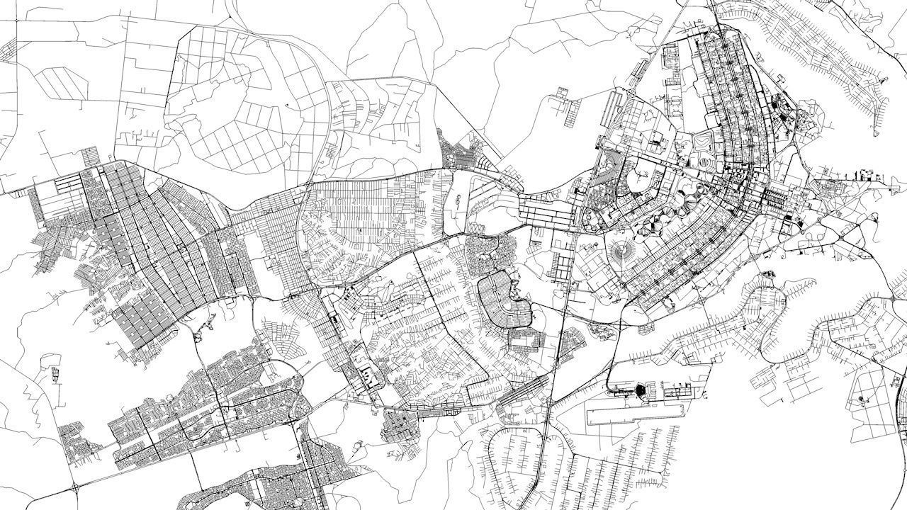 Brasilia Road Network and Streets 3D model_8