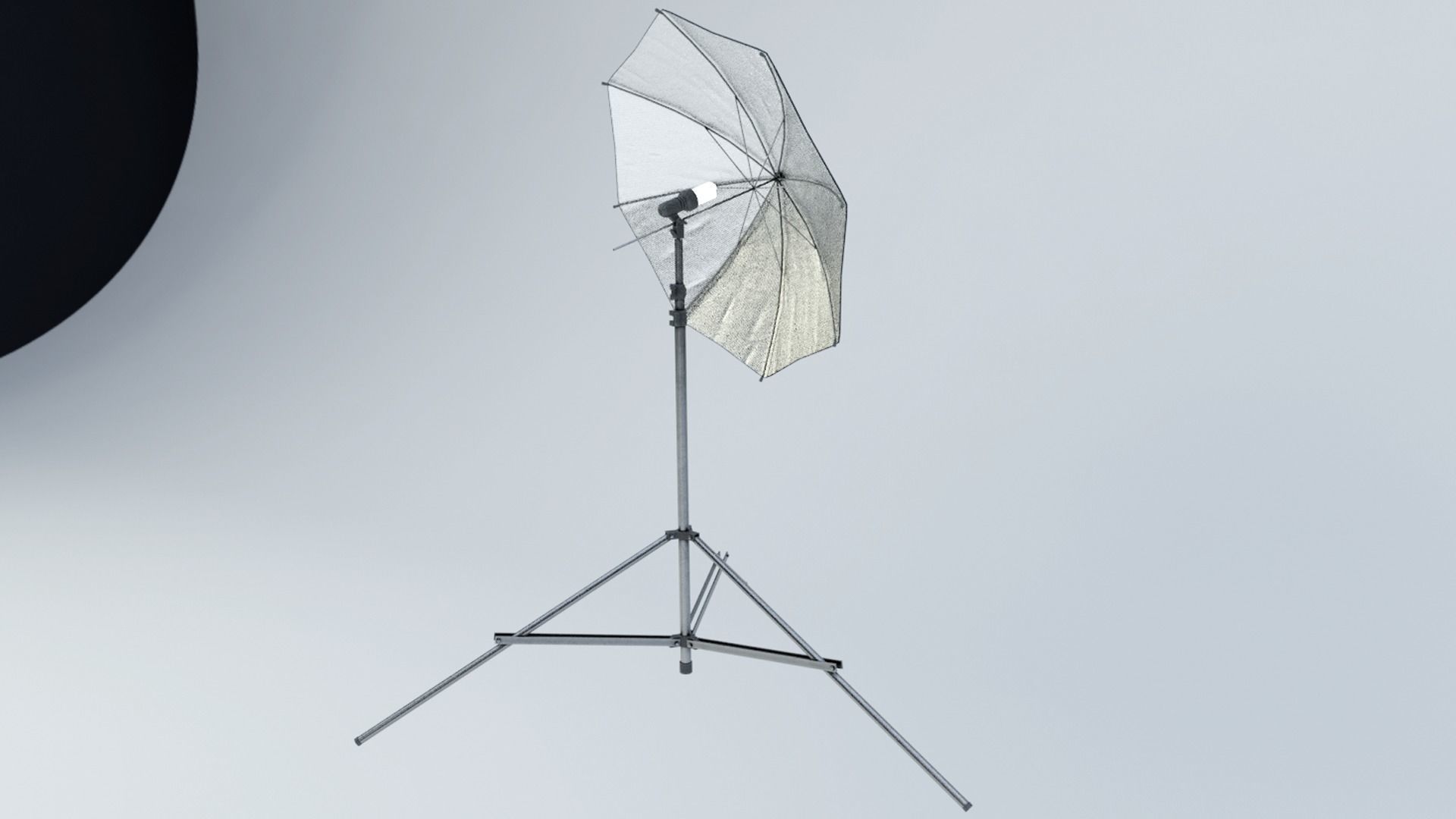 Low Poly PBR Umbrella Light Low-poly 3D model_4