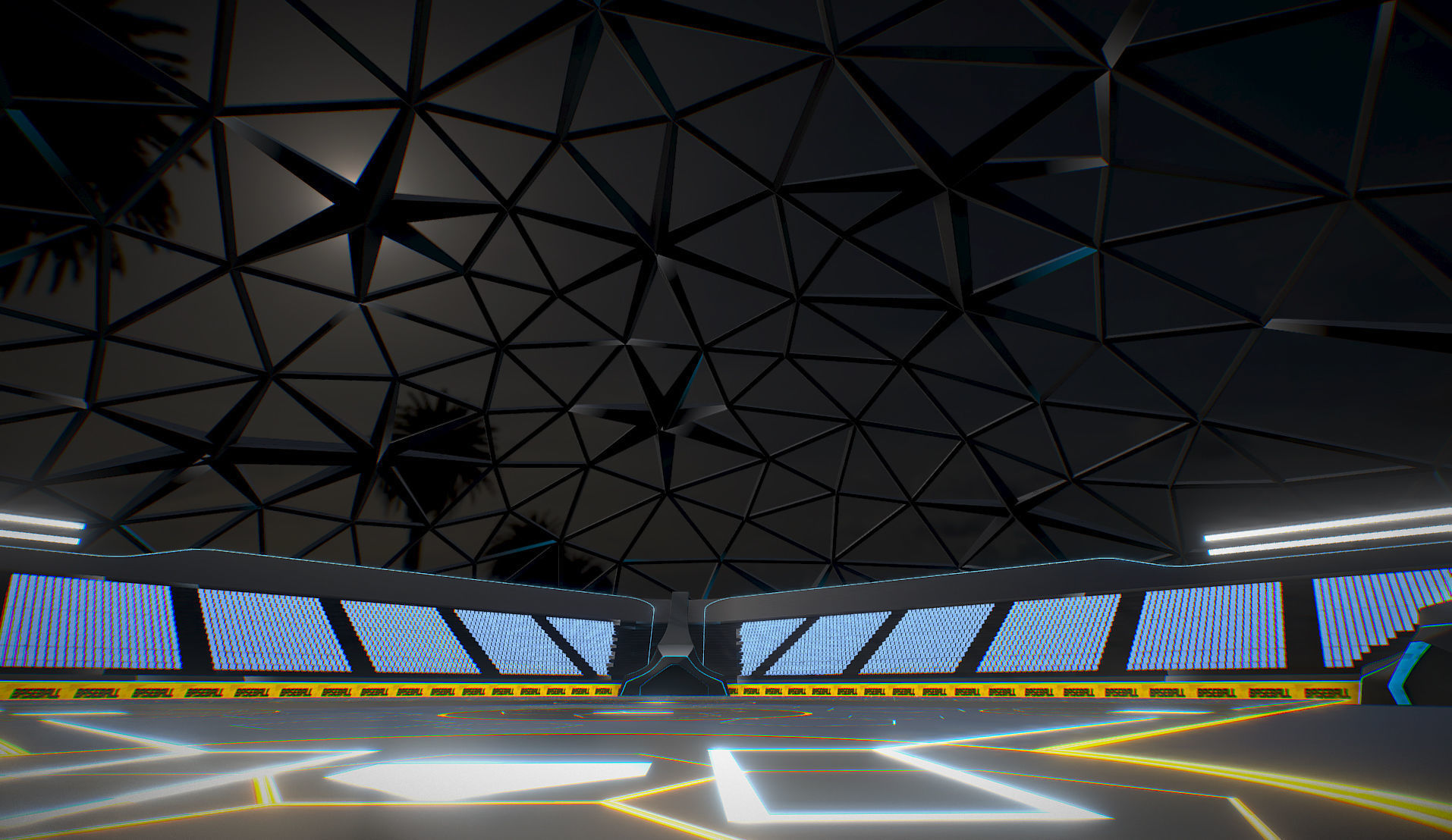 BaseBall Glow Stadium PBR Low-poly 3D model_3