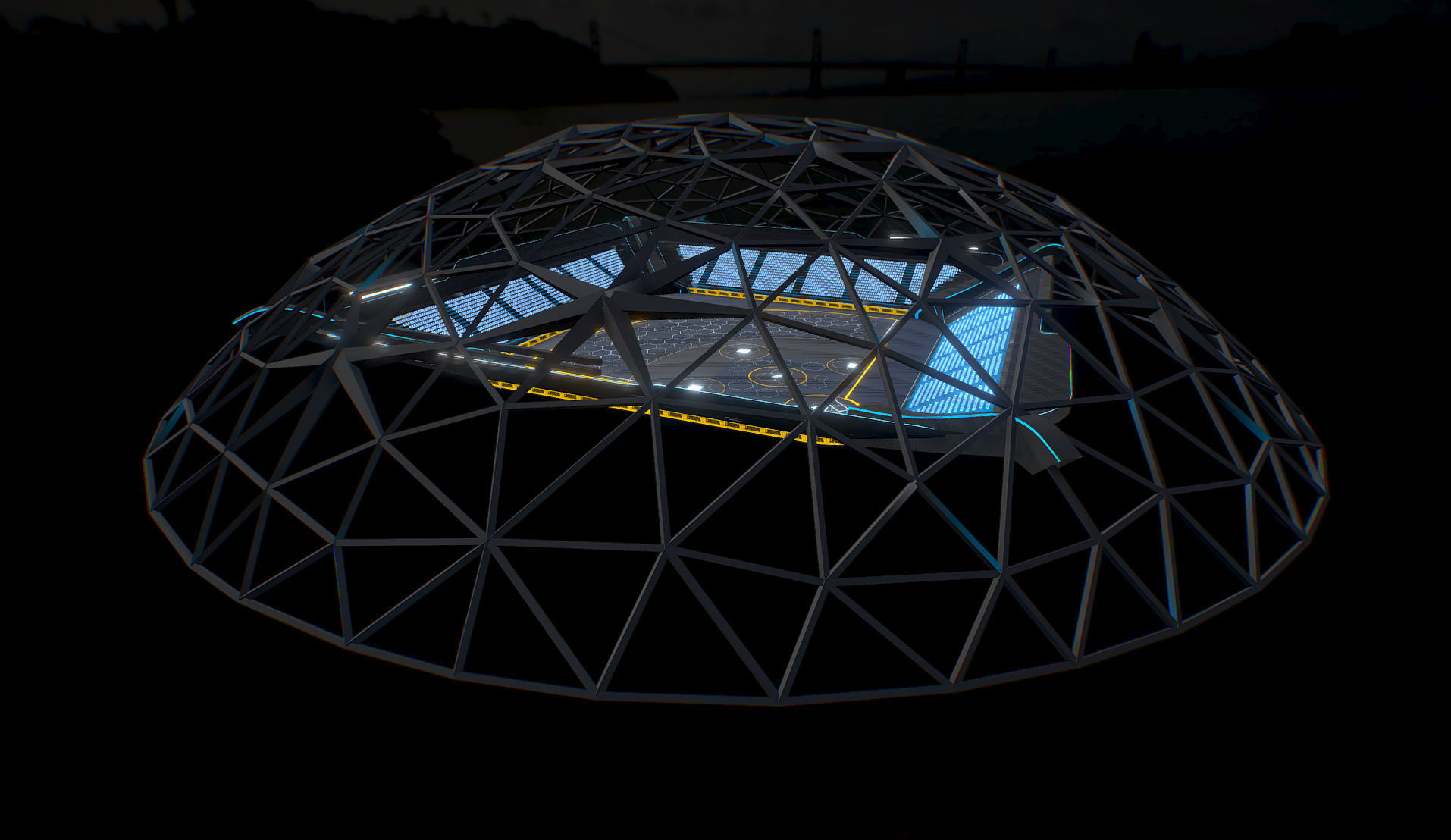 BaseBall Glow Stadium PBR Low-poly 3D model_2