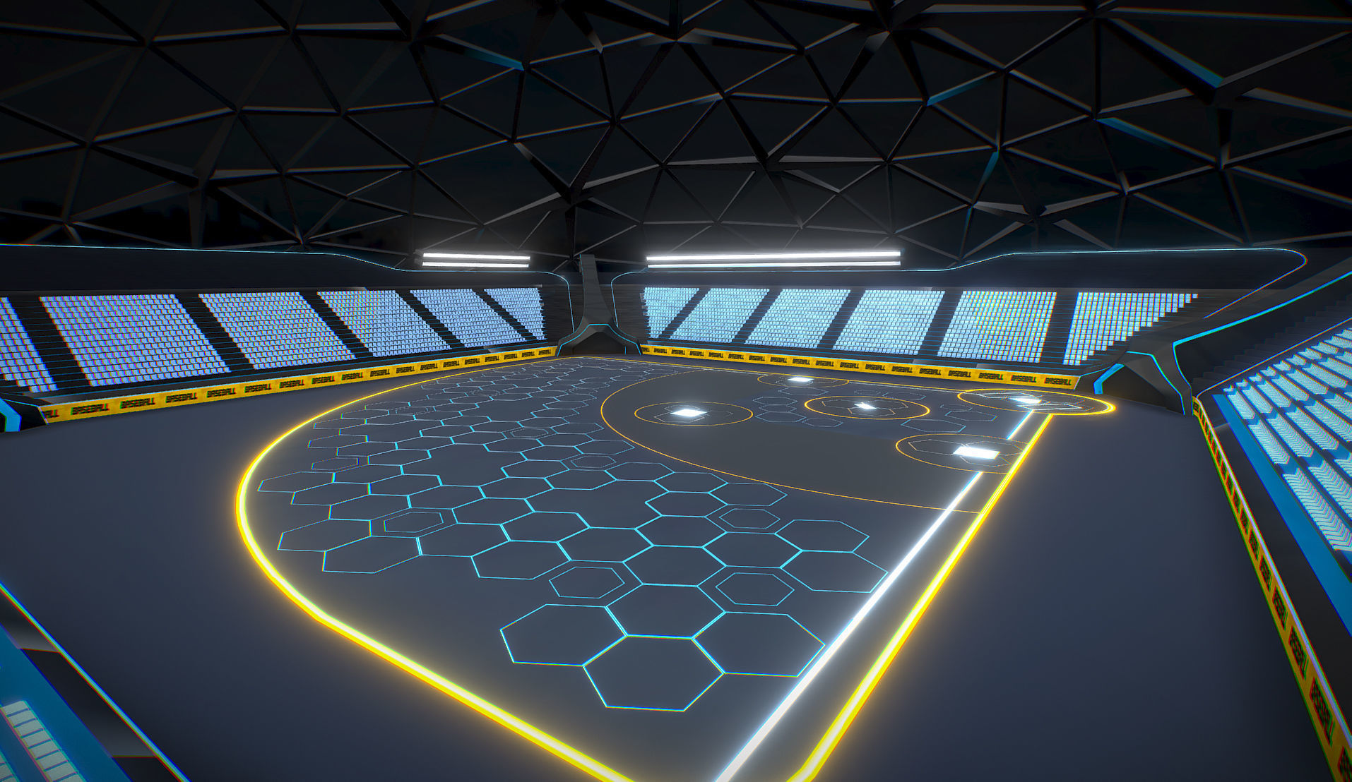 BaseBall Glow Stadium PBR Low-poly 3D model_4
