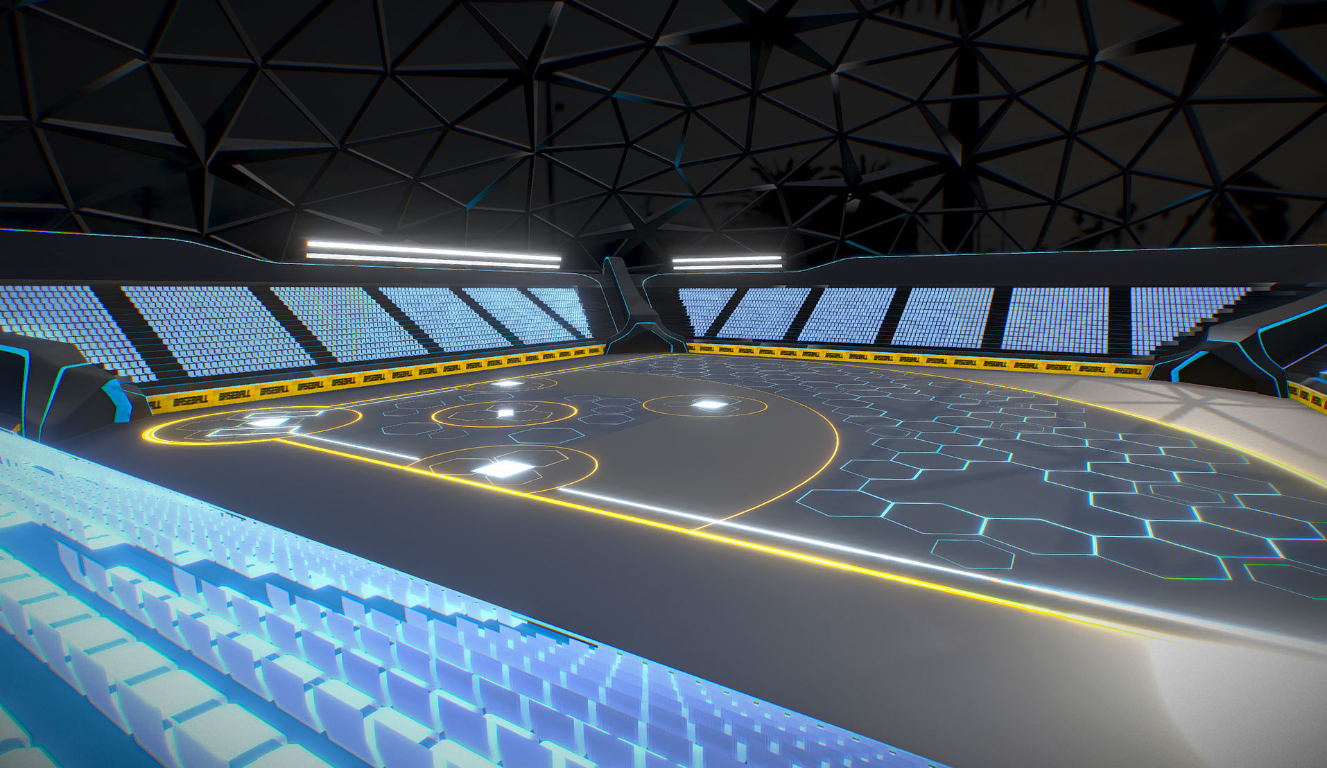 BaseBall Glow Stadium PBR Low-poly 3D model_5