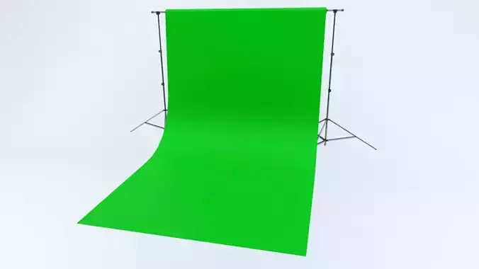 Greenscreen - Green Screen Backdrop Low-poly 3D model