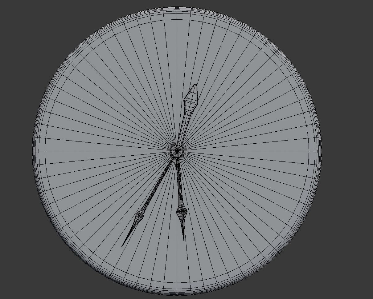 Modern Wall Clock 3D model_7