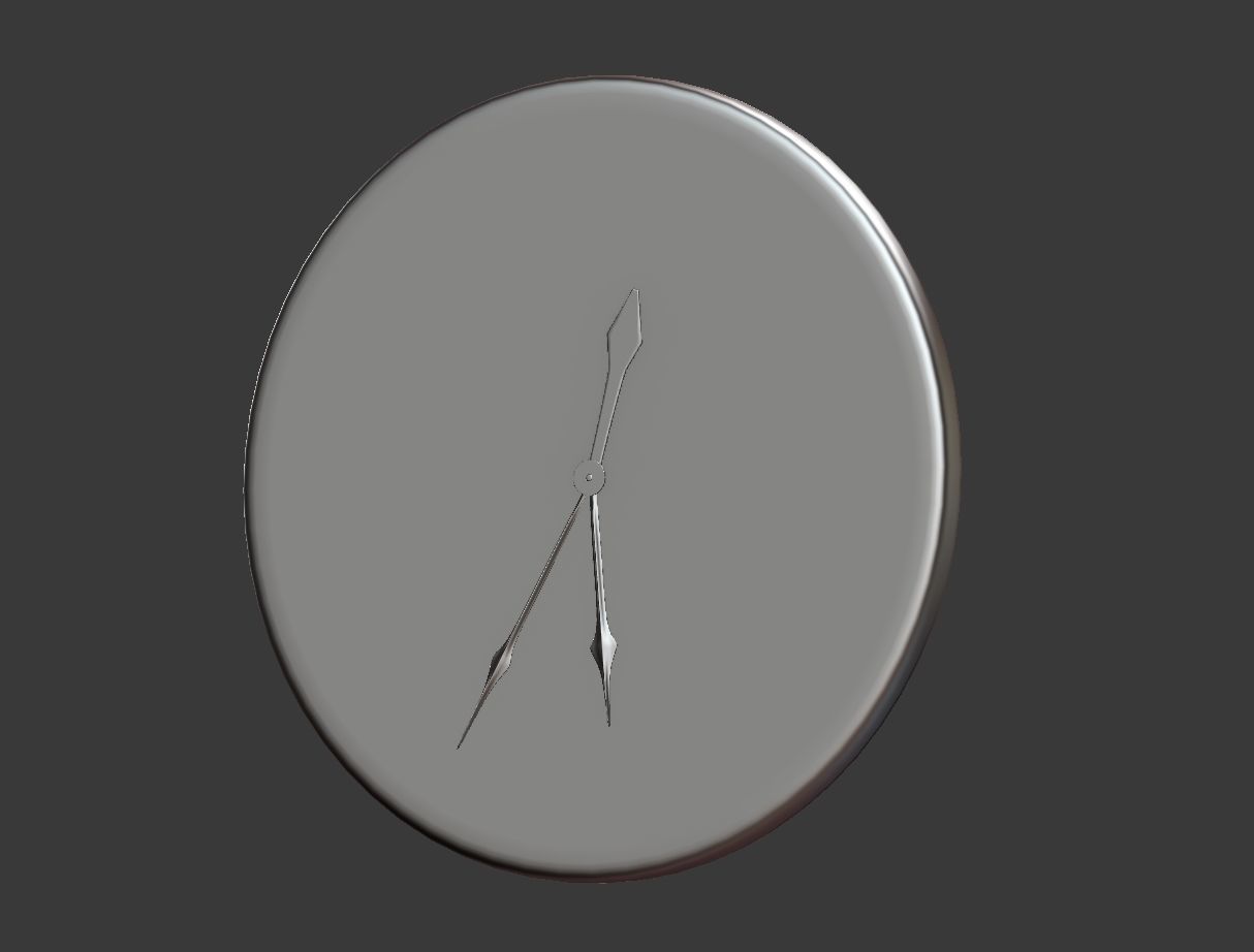 Modern Wall Clock 3D model_4