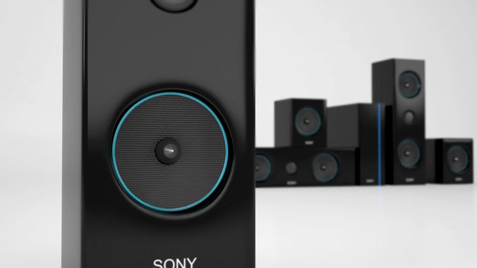 sony home theater Low-poly 3D model