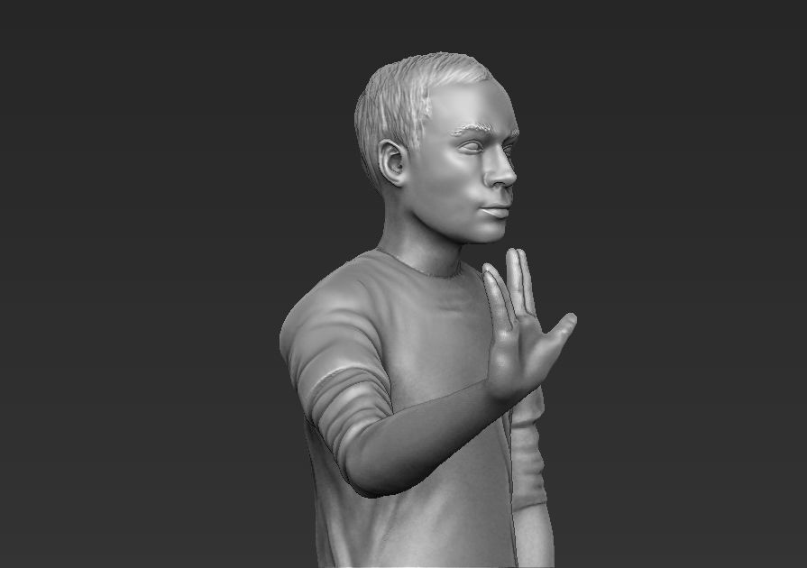 Sheldon Cooper Big Bang Theory 3D printing ready stl obj formats 3D print model_10