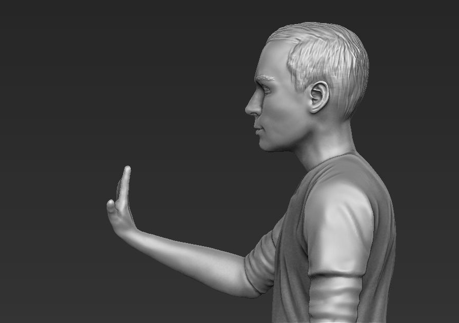 Sheldon Cooper Big Bang Theory 3D printing ready stl obj formats 3D print model_9