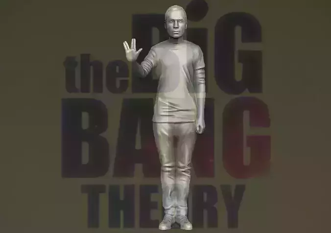 Sheldon Cooper Big Bang Theory 3D printing ready stl obj formats 3D print model