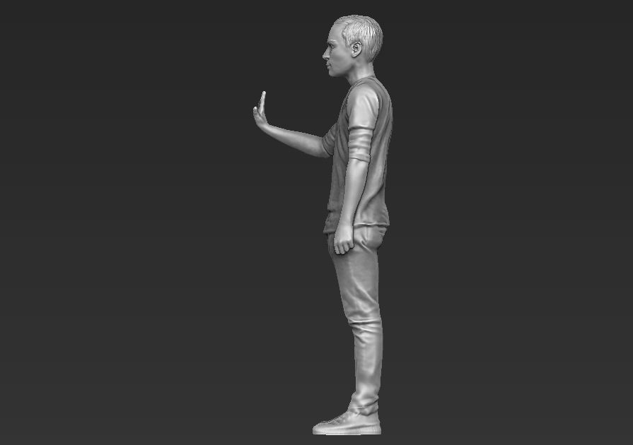 Sheldon Cooper Big Bang Theory 3D printing ready stl obj formats 3D print model_4