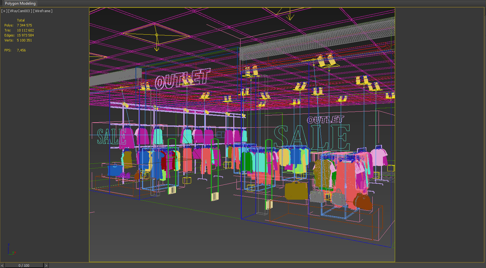 Fashion Store Outlet interior scene Render Ready  3D model_7