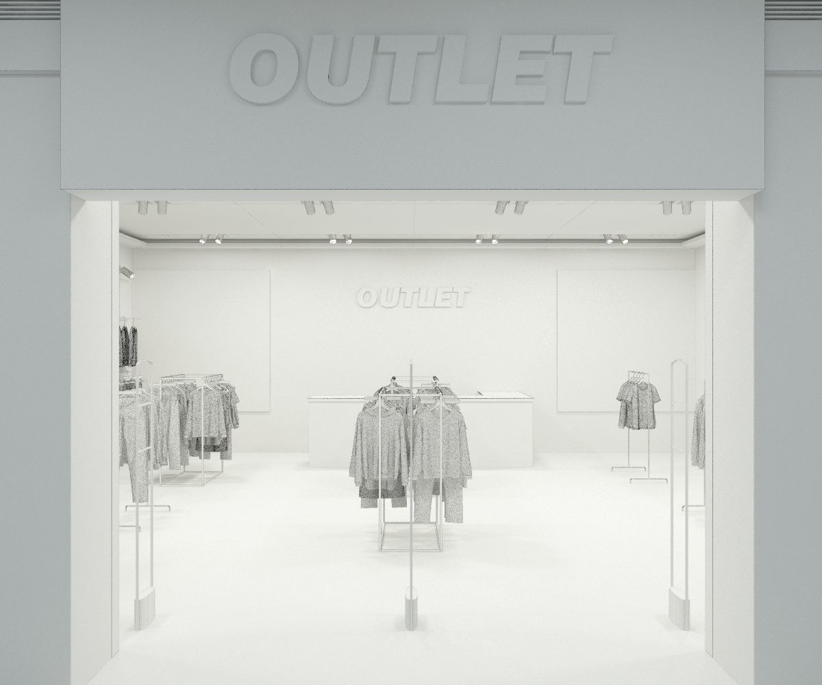 Fashion Store Outlet interior scene Render Ready  3D model_3