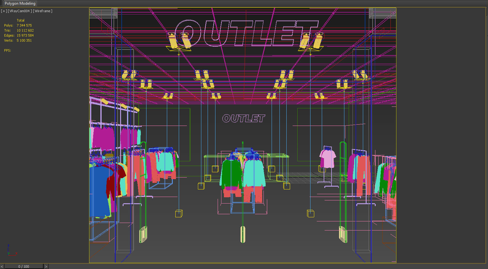 Fashion Store Outlet interior scene Render Ready  3D model_6