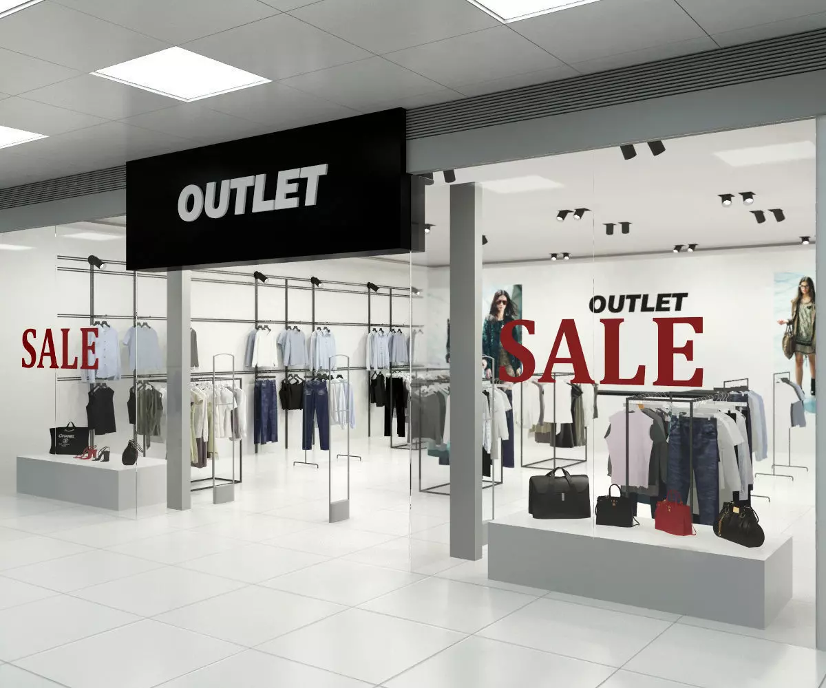 Fashion Store Outlet interior scene Render Ready  3D model_0