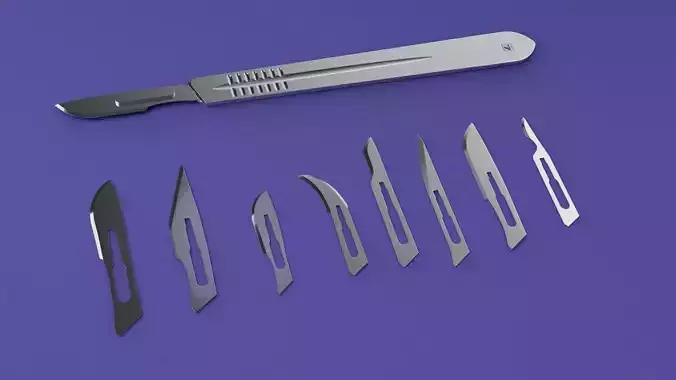 Surgical scalpel and scalpel blades 