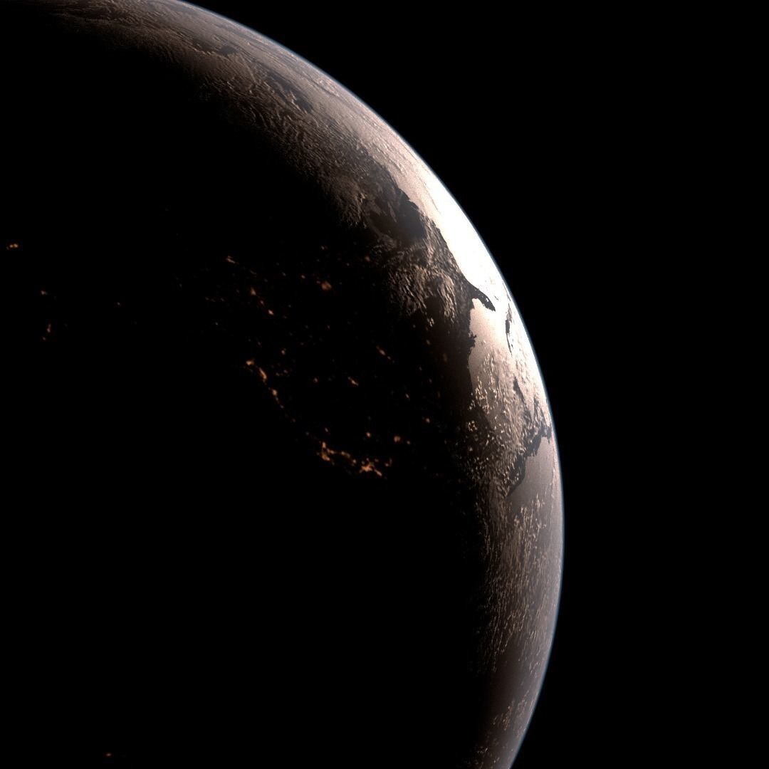 Earth 2k textures  Free low-poly 3D model_1