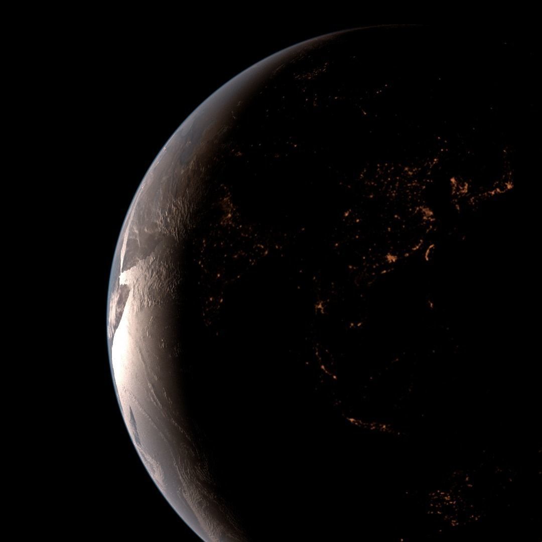 Earth 2k textures  Free low-poly 3D model_3