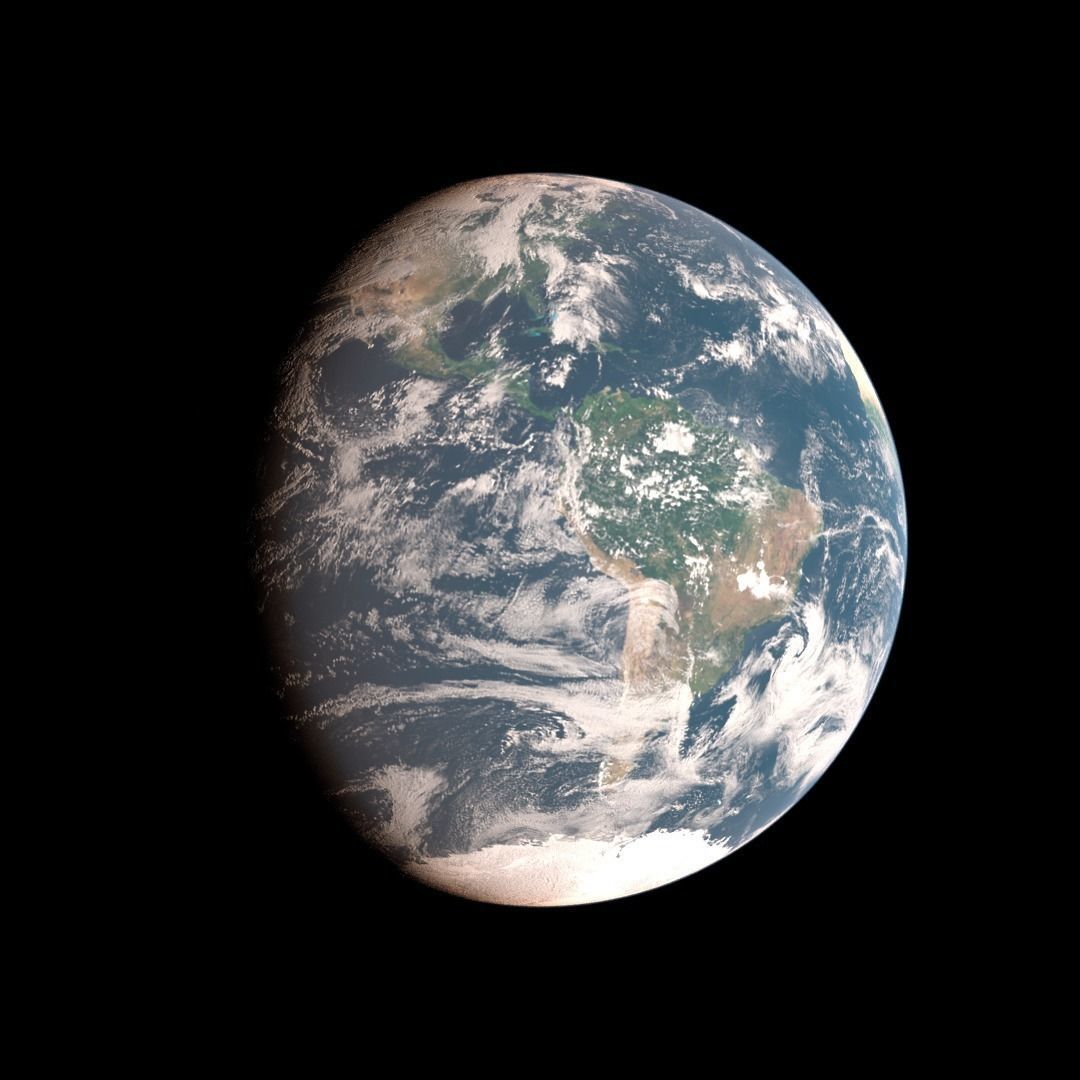 Earth 2k textures  Free low-poly 3D model_0