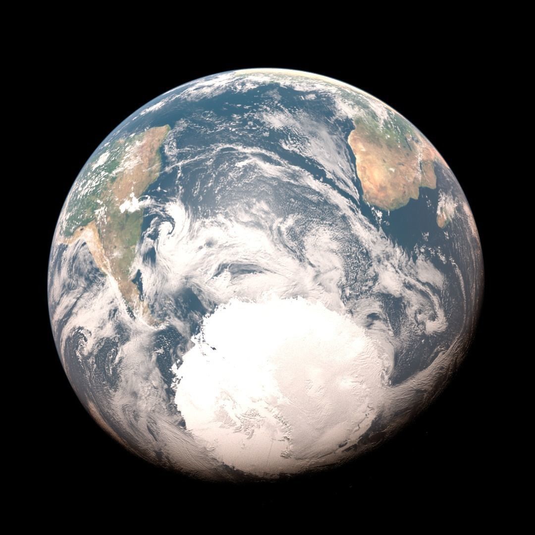 Earth 2k textures  Free low-poly 3D model_4