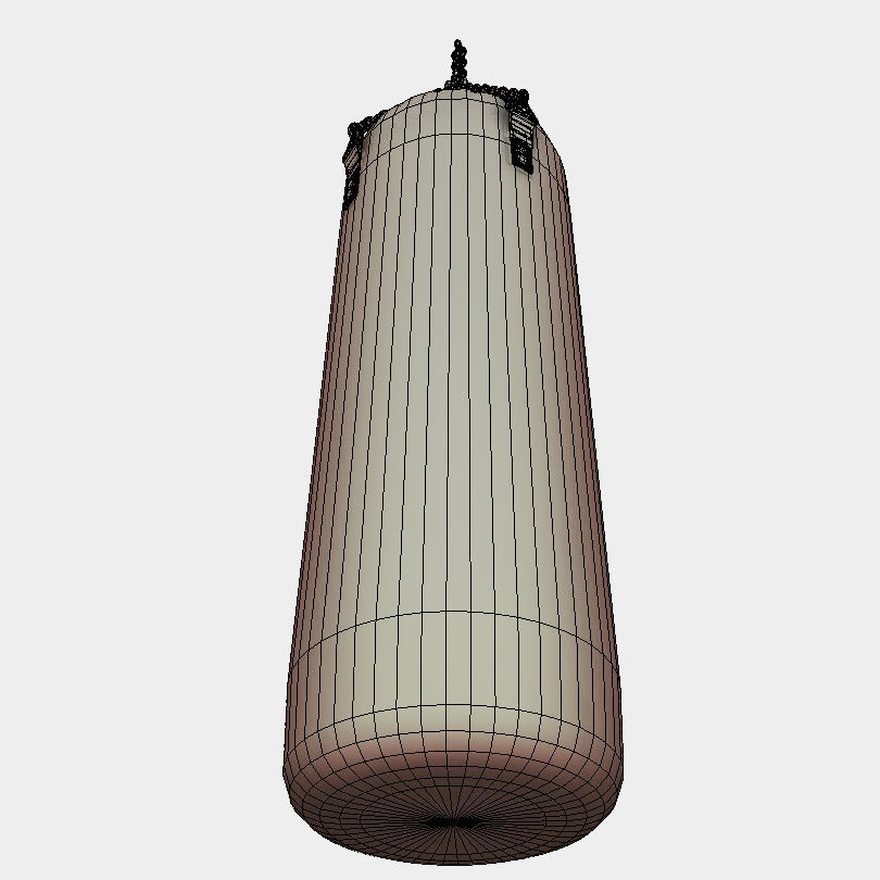 Low Poly PBR Punching Bag Low-poly 3D model_5