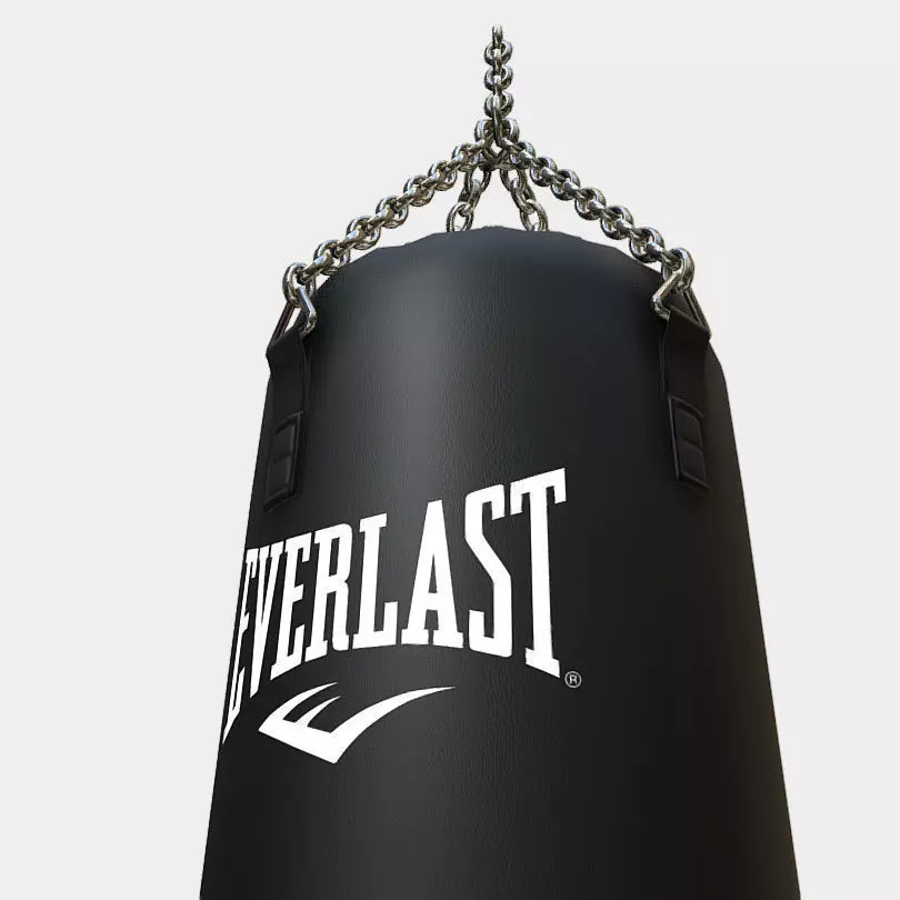 Low Poly PBR Punching Bag Low-poly 3D model_0