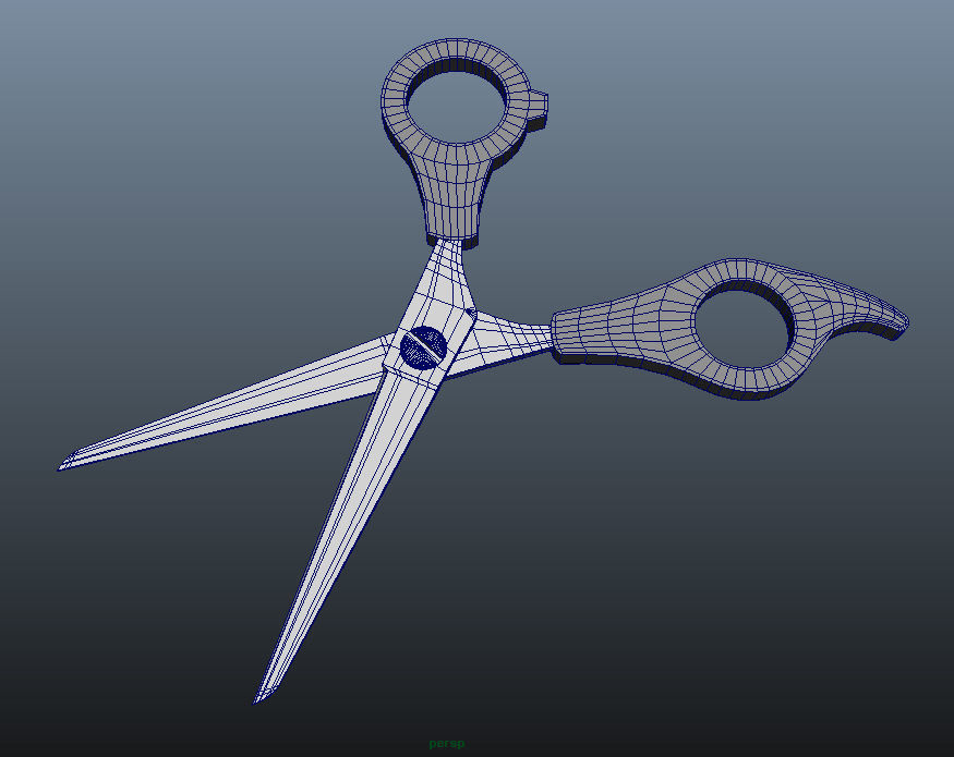 scissors pair of 3D model_2