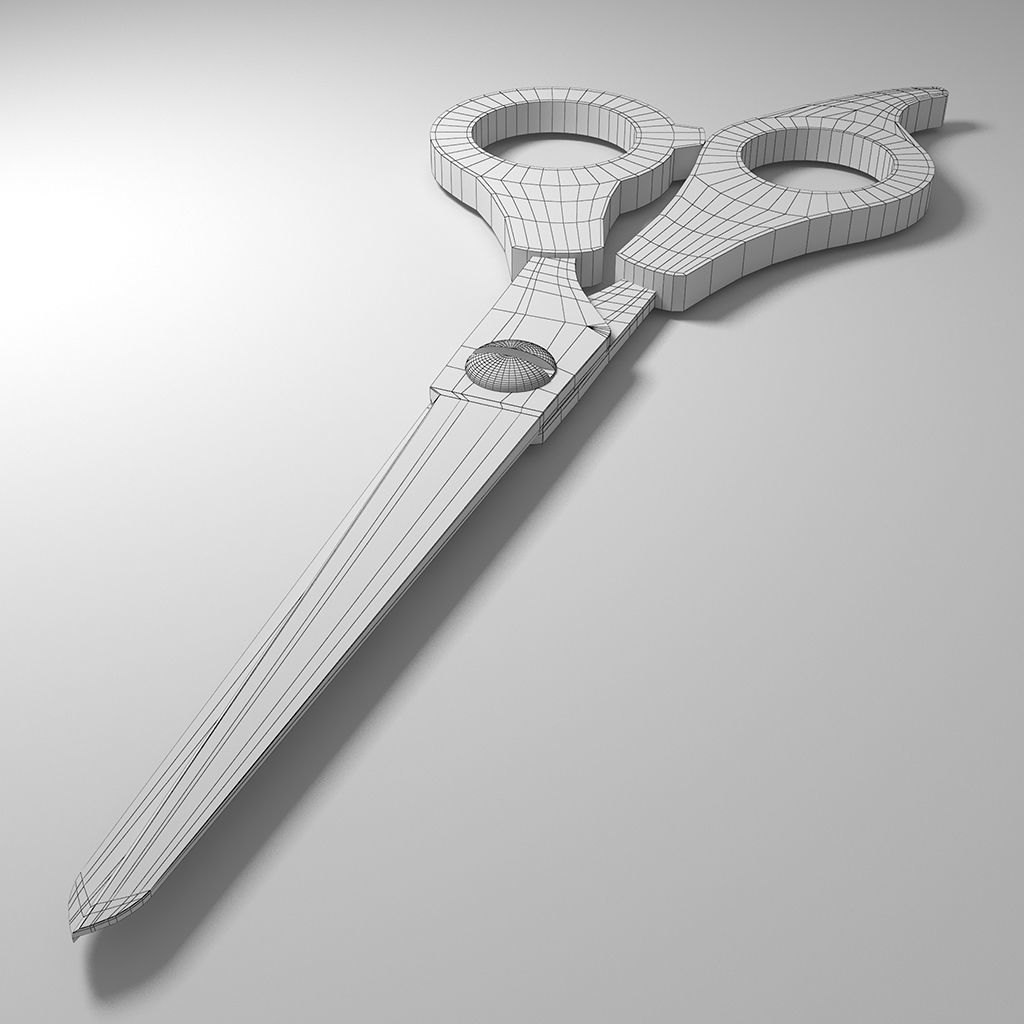 scissors pair of 3D model_5