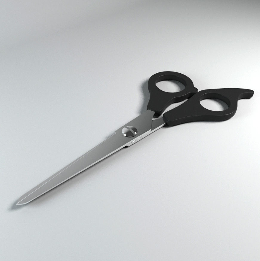 scissors pair of 3D model_3