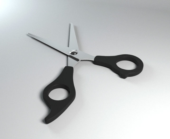 scissors pair of 3D model_1