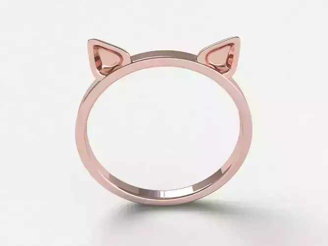 Ringmodel141- Pig Ears  A-A 3D print model