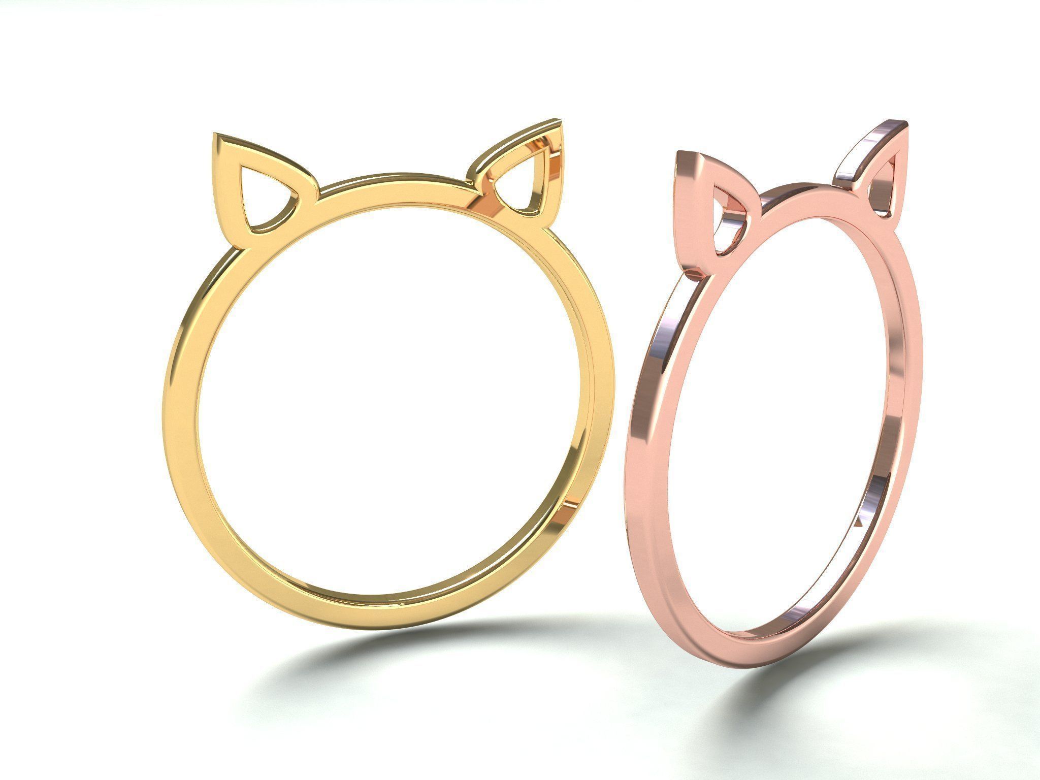 Ringmodel142- Simple Ears 3D print model_4