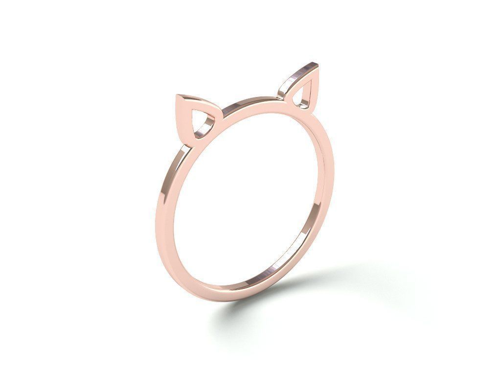 Ringmodel142- Simple Ears 3D print model_3