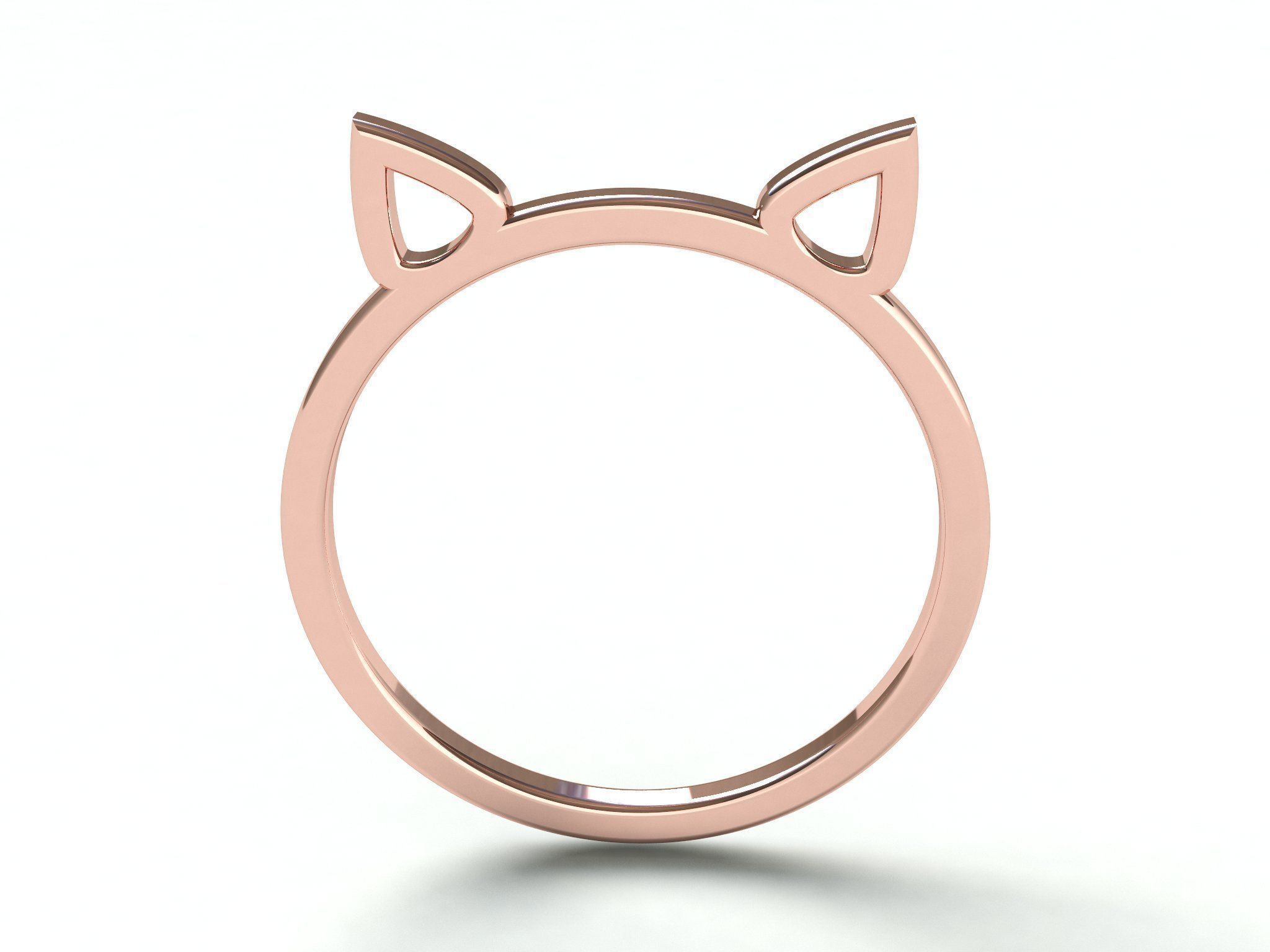Ringmodel142- Simple Ears 3D print model_2
