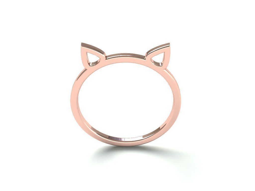 Ringmodel142- Simple Ears 3D print model_1