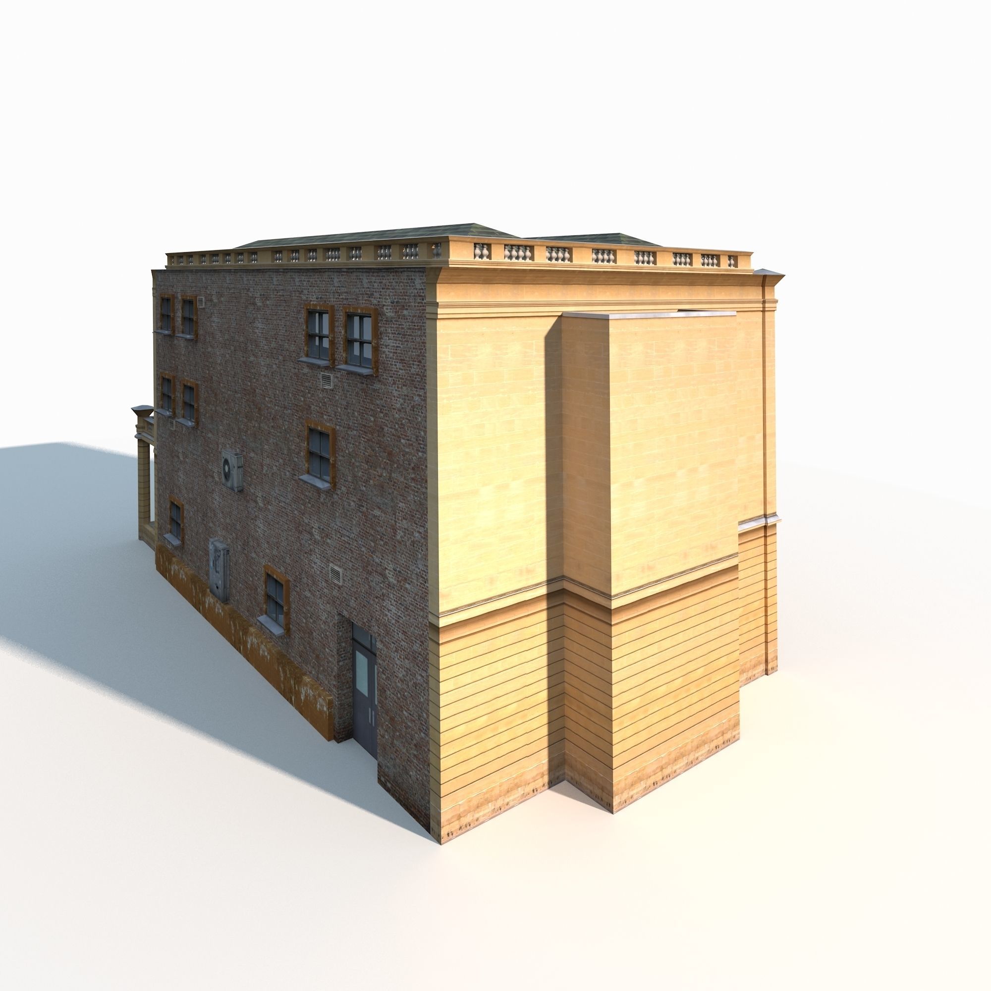 Public Building 187 Low Poly Low-poly 3D model_4