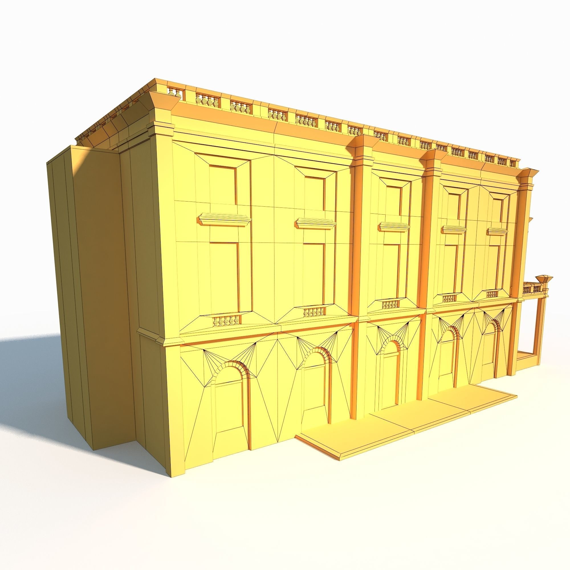 Public Building 187 Low Poly Low-poly 3D model_8