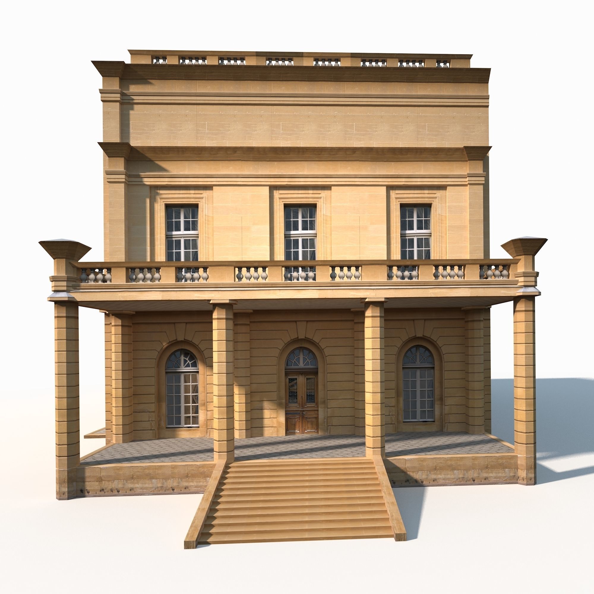 Public Building 187 Low Poly Low-poly 3D model_6