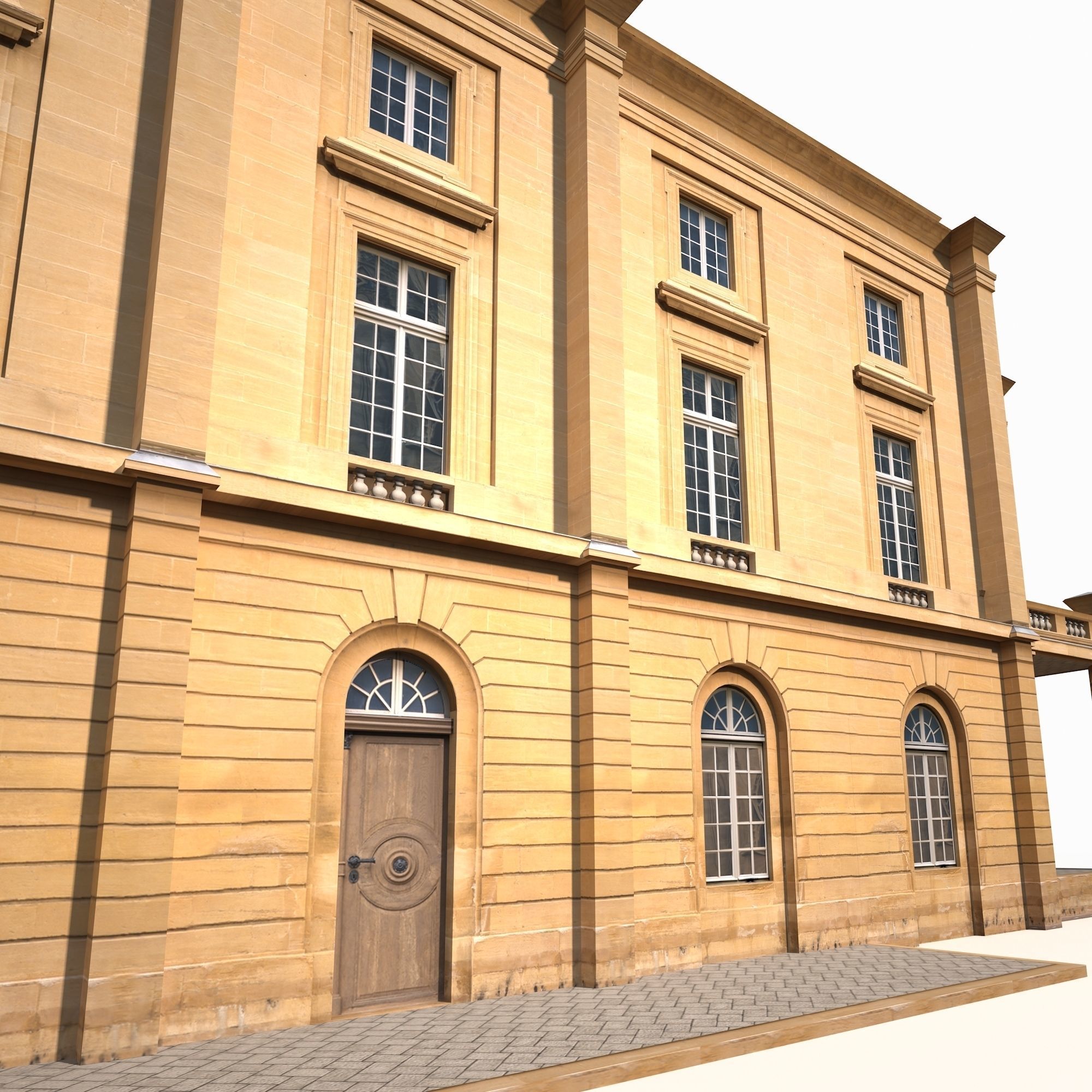 Public Building 187 Low Poly Low-poly 3D model_7