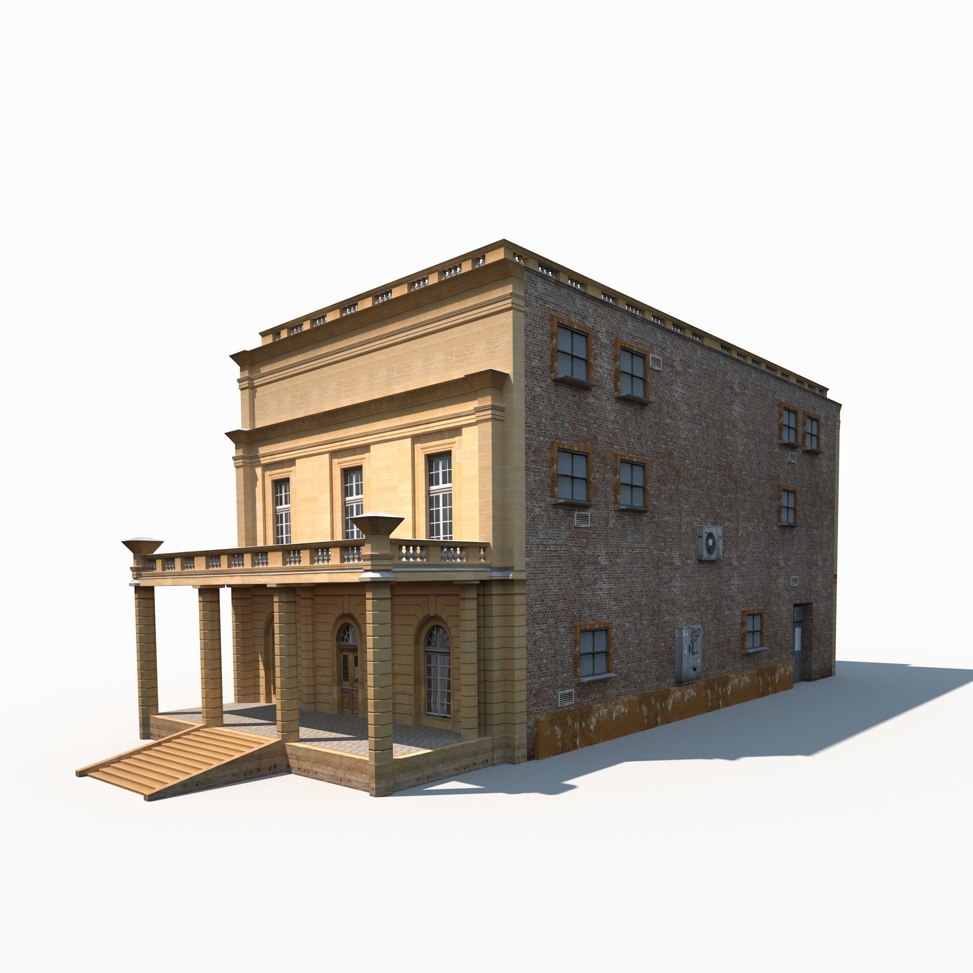 Public Building 187 Low Poly Low-poly 3D model_3