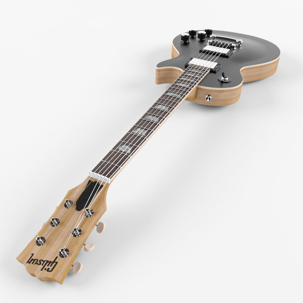 GibsonLesPaul electric guitar 3D model_2