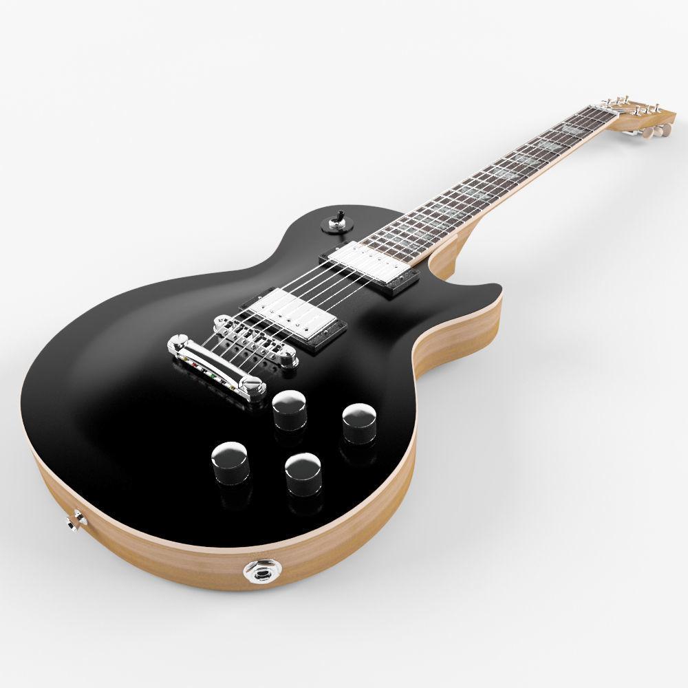 GibsonLesPaul electric guitar 3D model_1