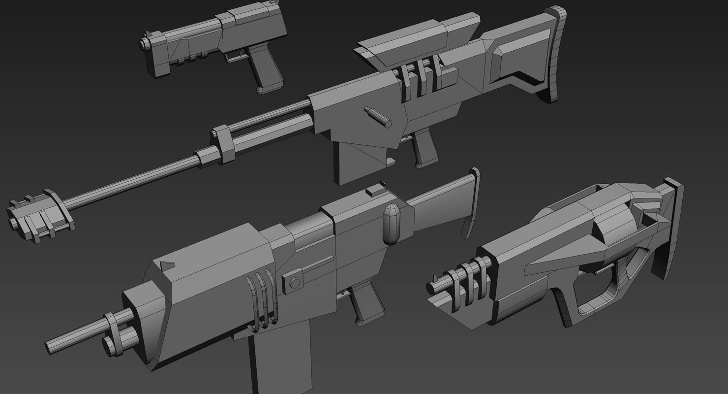 FPS Weapon Pack Low-poly 3D model_17