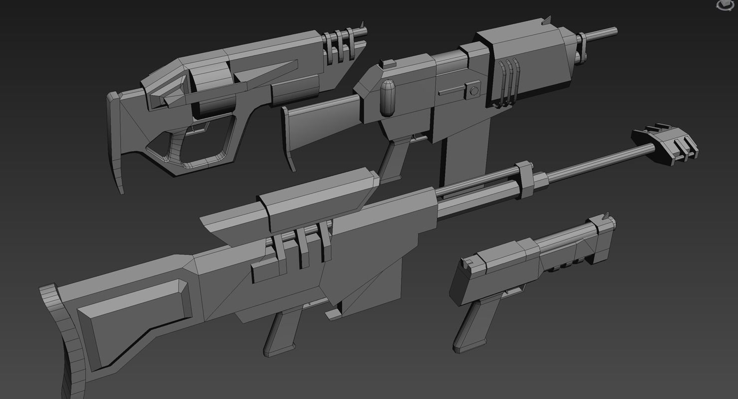 FPS Weapon Pack Low-poly 3D model_16