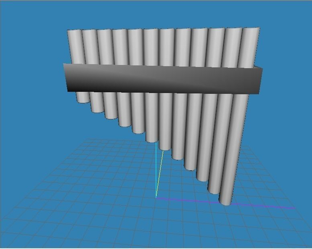 Panpipe - Base mesh Free low-poly 3D model