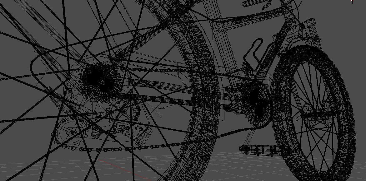 Mountain Bicycle 15 Speed Low-poly 3D model_6