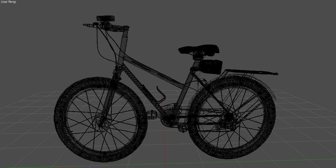 Mountain Bicycle 15 Speed Low-poly 3D model_5