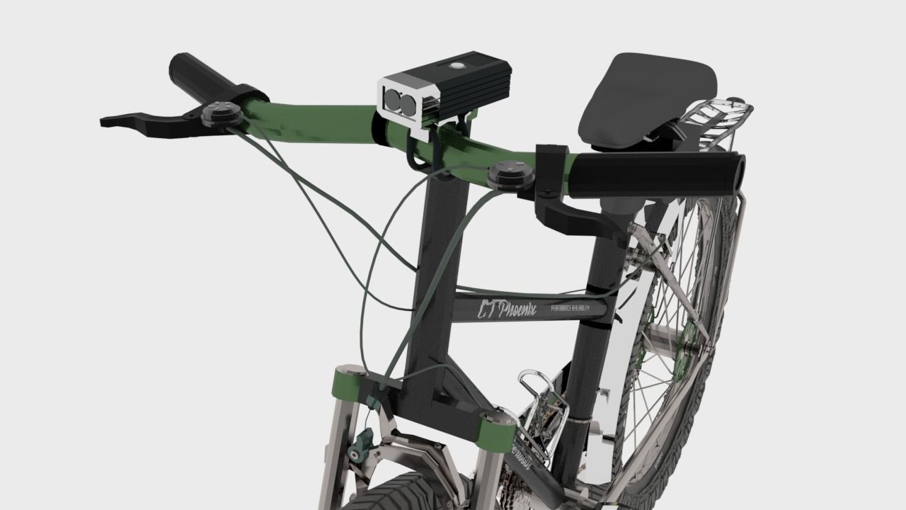 Mountain Bicycle 15 Speed Low-poly 3D model_3