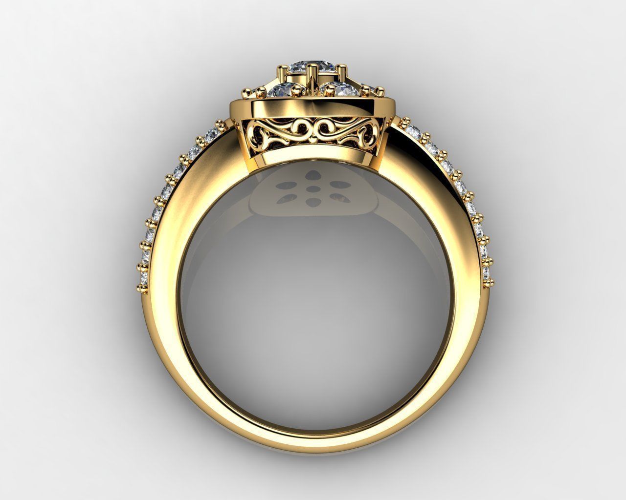 Solitaire Diamond Rings 3D print model_3