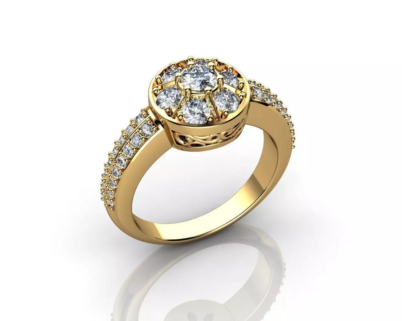 Solitaire Diamond Rings 3D print model_0